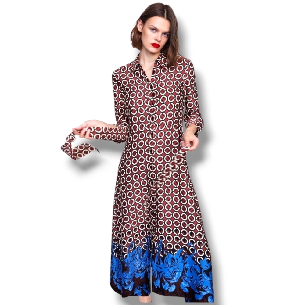 ZARA Geometric Print Tunic Dress | Size Small - Picture 13 of 16